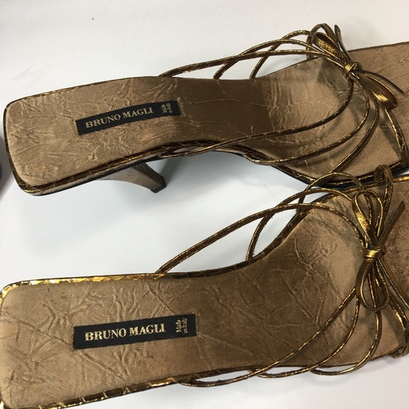 Bruno Magli Golden Sandal Heel - Picture 2 of 7